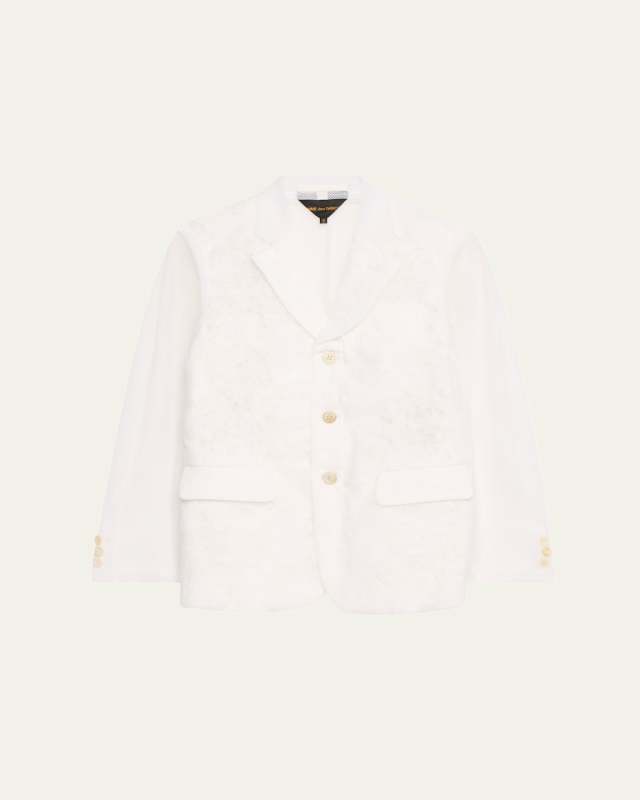 Flower Embroidered Tulle Jacket
